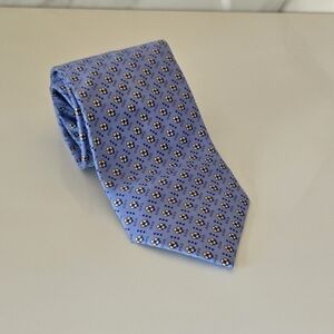 FABRIS VENEZIA Venezia Blue and Gold Patterned Men's Tie Made in Italy